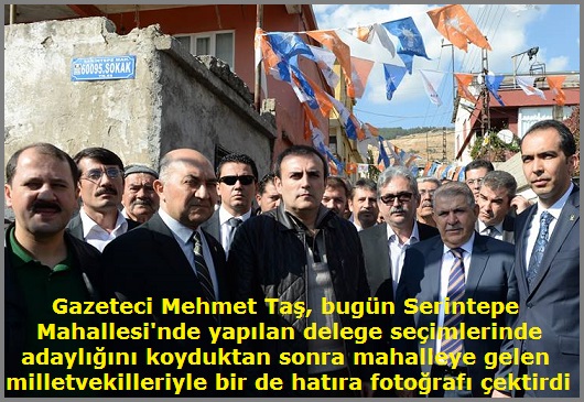 Gazeteci Mehmet Ta, bugn Serintepe Mahallesi'nde yaplan delege seimlerinde  
