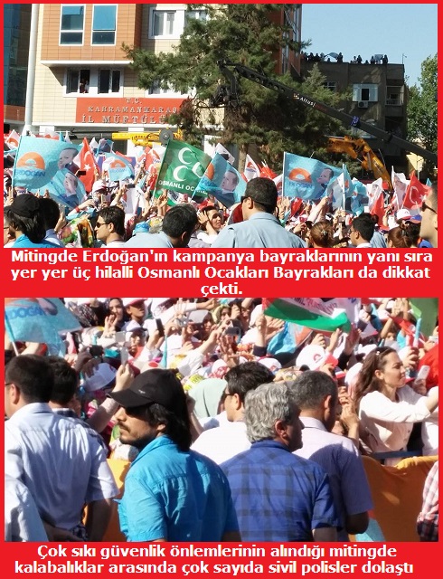 Cumhurbakan aday Babakan Recep Tayyip Erdoan, seim almalar kapsamnda Kahramanmara Mftlk Meydan'nda dzenlenen mitingde halka seslendi.